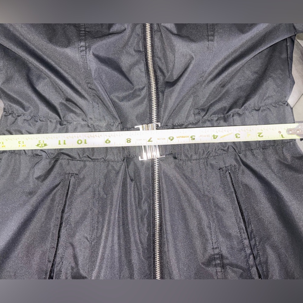 M60 Miss Sixty Black Hooded Trench Coat Jacket Belted Size S - Picture 13 of 14